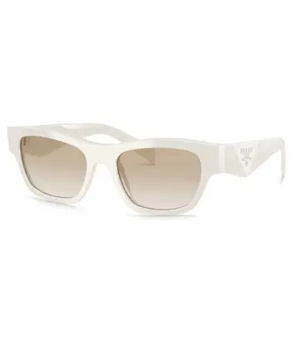 PRADA White Rectangular-Butterfly Sunglasses