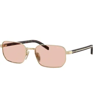 PRADA Rose Gold Rectangular Sunglasses