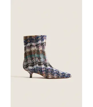 MISSONI Knitted Caperdoni Wave Patterned Dorothy Boots