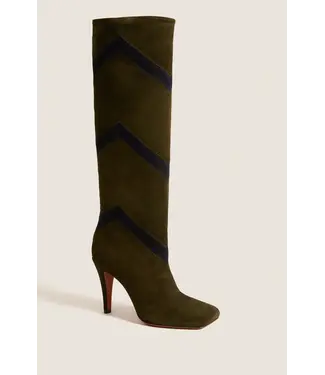 MISSONI Calfskin Suede Green Beatrice Boots