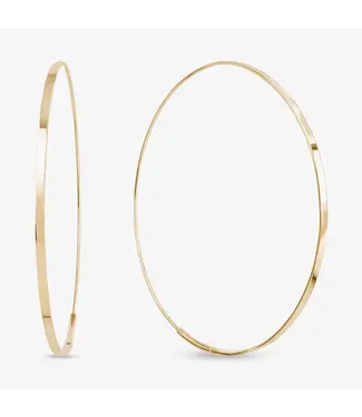 LANA JEWELRY Flat Medium Magic Hoops