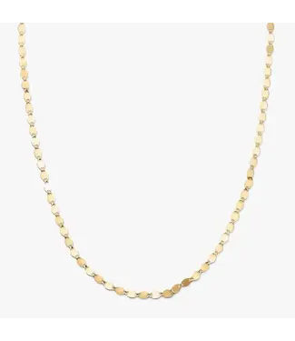 LANA JEWELRY 15" Nude Chain Choker Necklace - Yellow Gold