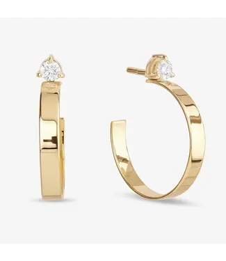 LANA JEWELRY Diamond Wide Huggies