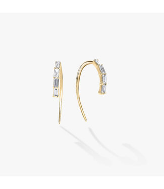 LANA JEWELRY Diamond Small Hooked On Hoops
