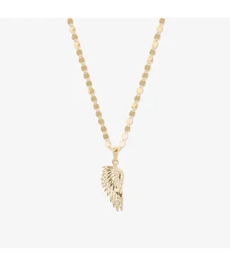 LANA JEWELRY Diamond Wing Pendant Necklace
