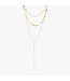 LANA JEWELRY Triple Strand Disc & Mega Gloss Blake Chain Necklace