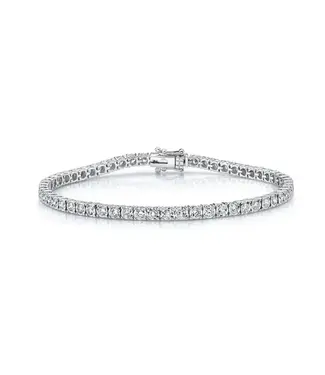 SHY CREATION 7" Diamond Tennis Bracelet - White Gold