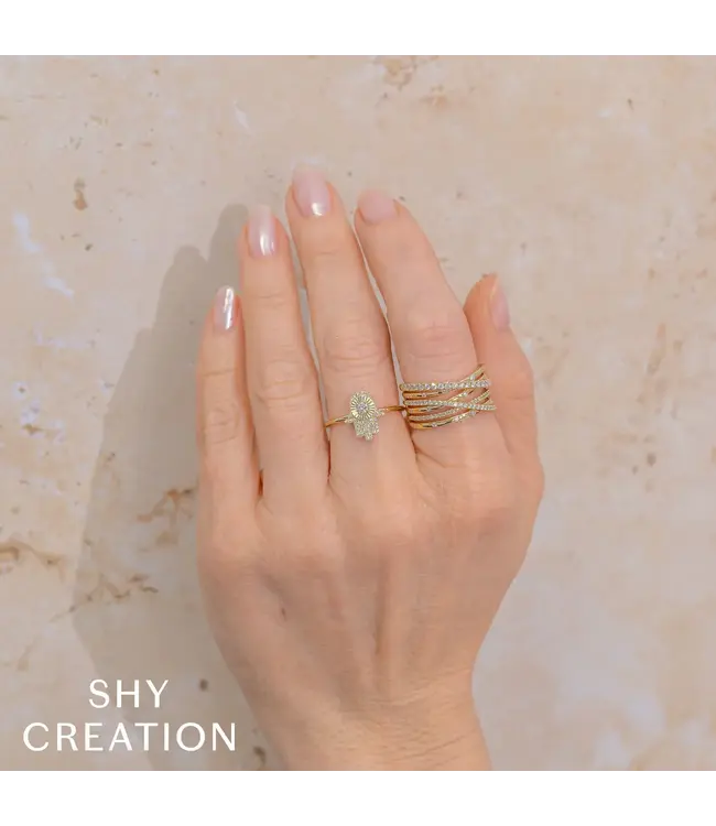 SHY CREATION Diamond Bridge Ring