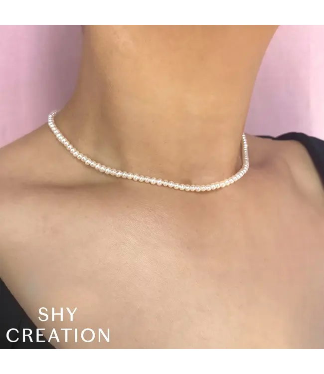 SHY CREATION Cultured Pearl Tennis Necklace
