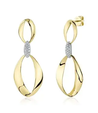 SHY CREATION Diamond Mobius Earrings