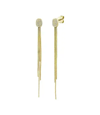 SHY CREATION Diamond Fringe Earrings