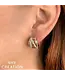 SHY CREATION Diamond Bridge Hoop Earrings