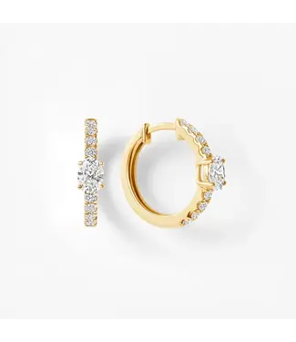 SHY CREATION Diamond Huggie Earrings