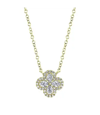 SHY CREATION Diamond Clover Necklace