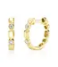 SHY CREATION Diamond Bezel Huggie Earrings