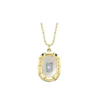 SHY CREATION Diamond Faceted Ball Chain Necklace