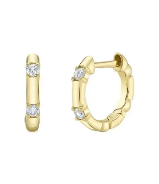 SHY CREATION Diamond Huggie Earrings