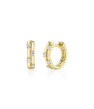 SHY CREATION Diamond Huggie Earrings