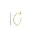 SHY CREATION Diamond Ribbed Hoop Earrings