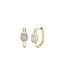 SHY CREATION Diamond Baguette Oval Hoop Earrings