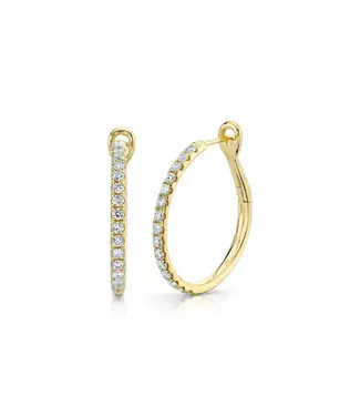 SHY CREATION Diamond Hoop Earrings