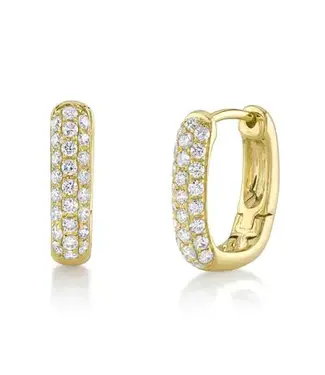 SHY CREATION Diamond Huggie Earrings