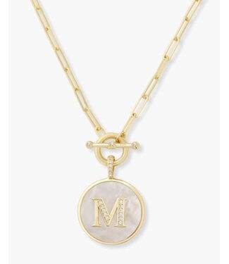 Melinda Maria Love Letters Medallion Necklace - M