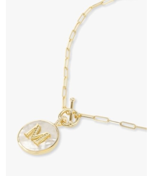 Melinda Maria Love Letters Medallion Necklace - M