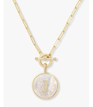 Melinda Maria Love Letters Medallion Necklace - J