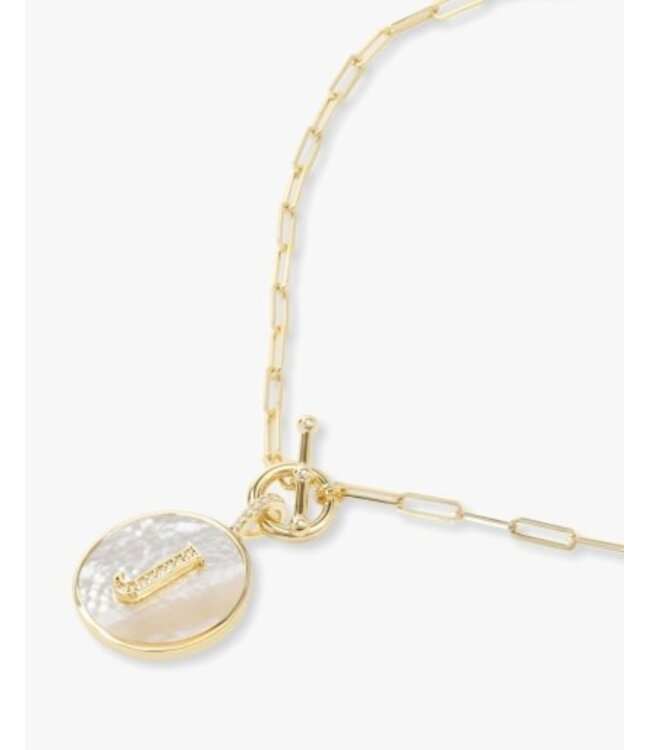 Melinda Maria Love Letters Medallion Necklace - J