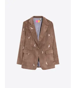 VILAGALLO Toast Corduroy Jacket with Embroidery