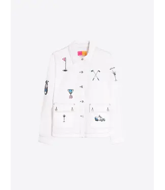 VILAGALLO White Jacket with Golf Embroidery
