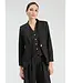 VILAGALLO Black Jacket with Silver Motifs