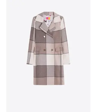 VILAGALLO Plaid Beige Coat