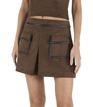 Tess Faux Suede Mini Skirt