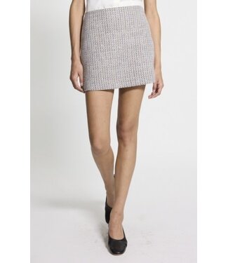 Theory Womens Striped Tweed High-Waisted Mini Skirt