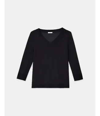 Lafayette 148 Fine Gauge Cashmere V-Neck Sweater