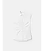 Lafayette 148 Organic Cotton Poplin Pleated Waist Shirt