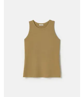 Lafayette 148 Cotton Rib Racerback Tank - Brownstone