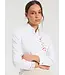 VILAGALLO White Herringbone Shirt with Heart Embroidery