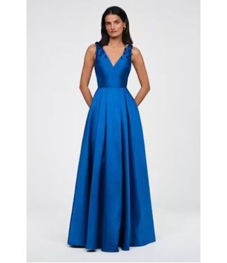 THEIA Velina V-Neck Gown