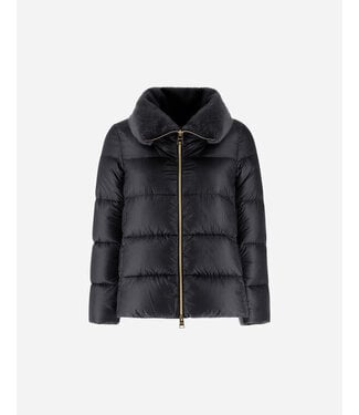 HERNO Nylon & Faux Fur Jacket