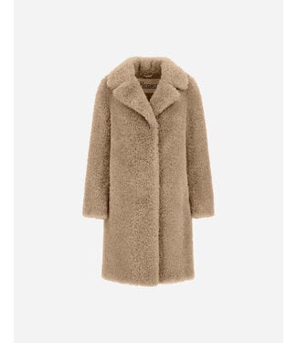 HERNO Curly Faux Fur Trench Coat
