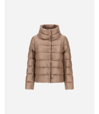 HERNO Nylon Ultralight Jacket with Side Snap - Taupe