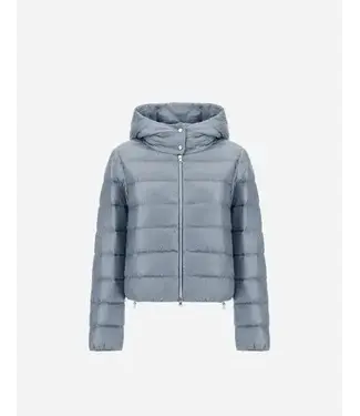 HERNO Nylon Ultralight Jacket with Side Snap - Light Blue