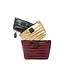 THINK ROYLN Travel Trio Pouches - Glossy Burgundy/Pearl Cashmere/Pearl Black