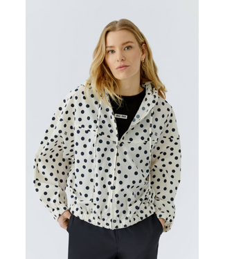 OUI White & Black Polkadot Coat