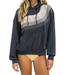 4 Wave Stripe Relaxed Pullover Hoodie