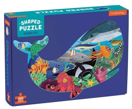 Mudpuppy Mudpuppy Ocean Life (300pc shaped puzzle)