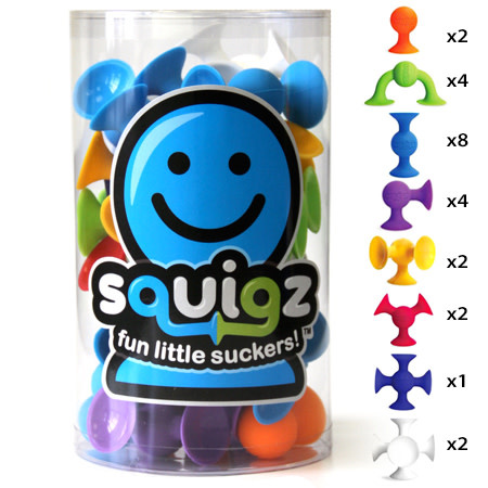 Fat Brain Toys squigz (24 pieces) by Fat Brain Toys 3+